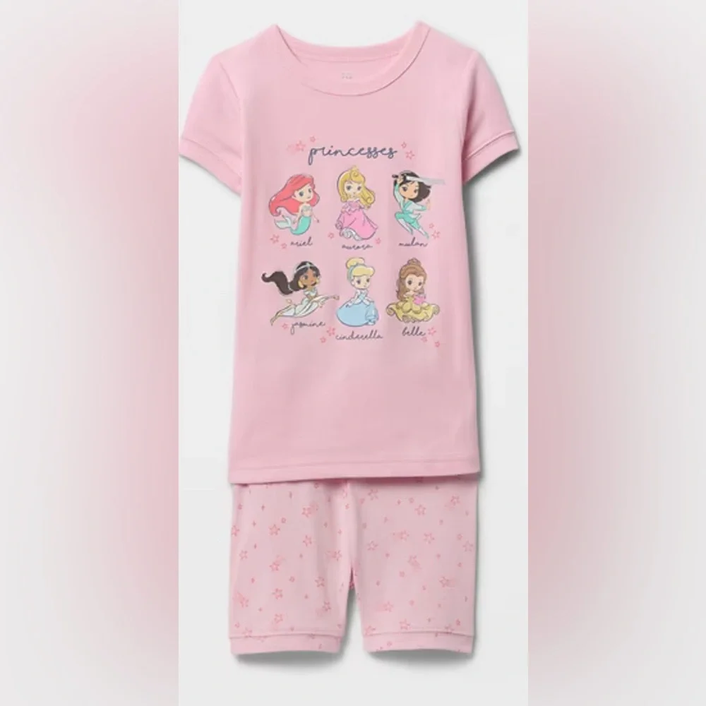 NWT babyGap × Disney Princess 100% Organic Cotton PJ Set